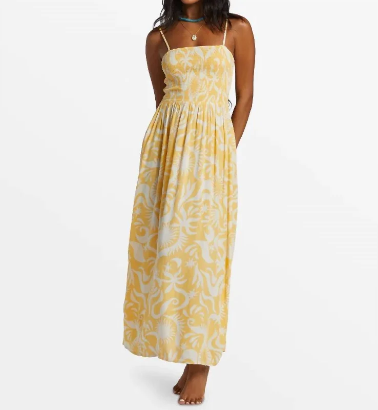 Sunspell Midi Dress In Brighter Days Elegant Floral Skirt Midi Dress