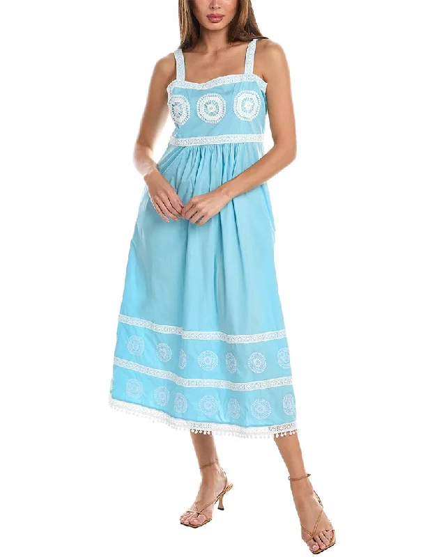 tyler böe Candi Midi Dress Stylish Striped Midi Dress