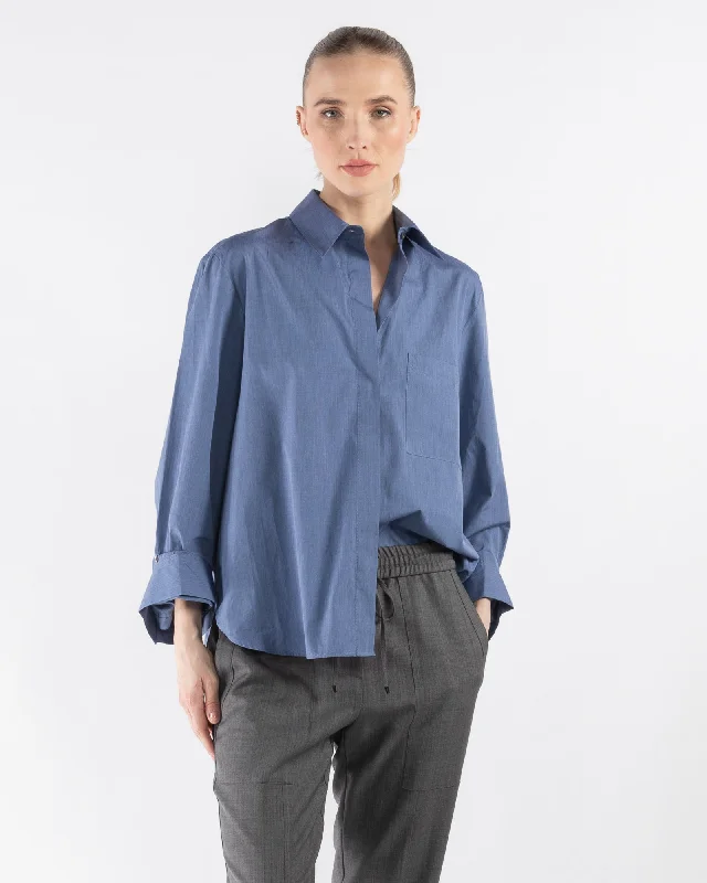 New Morning After Shirt Relaxed Cotton Short Blouse