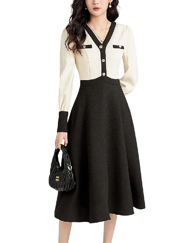 WLZD Midi Dress Trendy A-Line Midi Dress