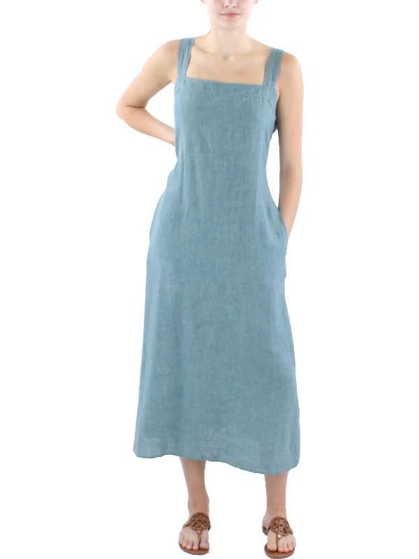 Womens Midi Sleeveless Midi Dress Cozy Ribbed Knit Midi Dress