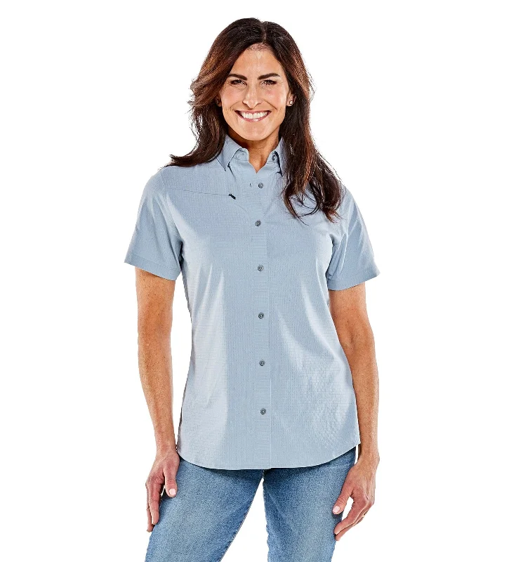 Women's Naturalist Woven Short Sleeve Shirt Classic Basic Short Shirt