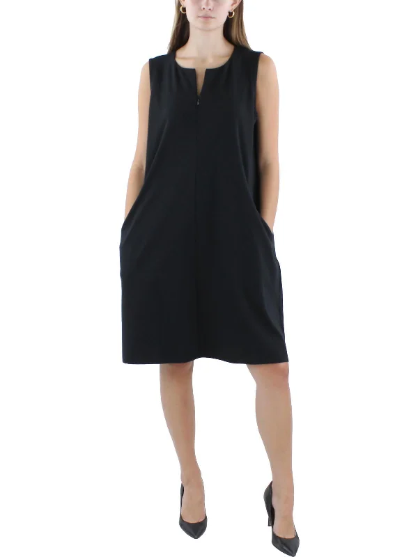 Womens Organic Cotton Midi Dress Chic Floral Print Midi Dress