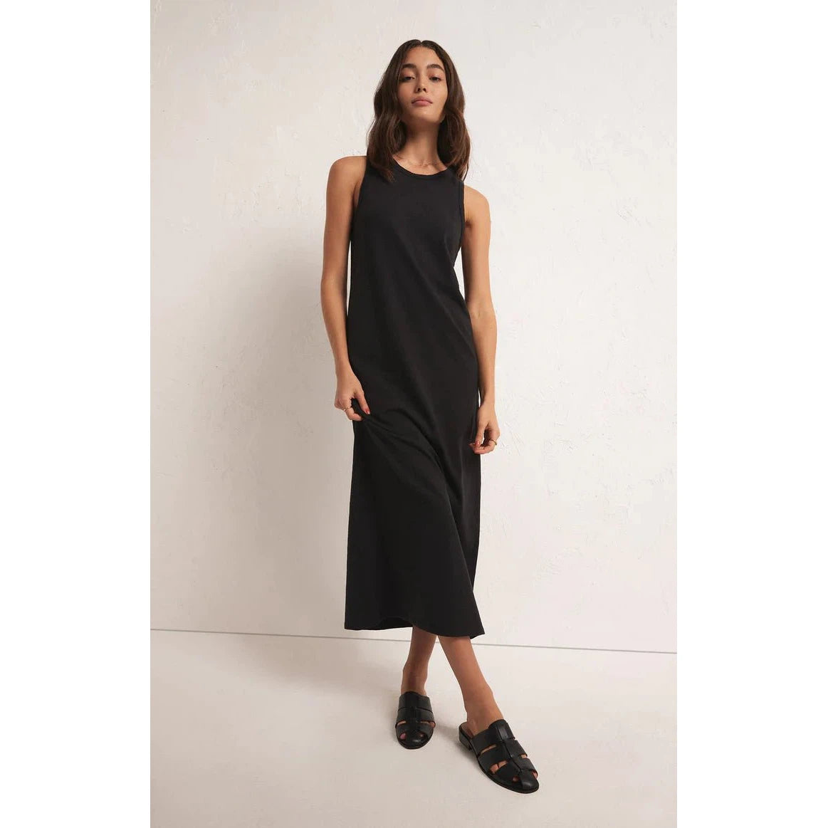 Z Supply Mystic Midi Dress - Black Trendy Knit Midi Dress