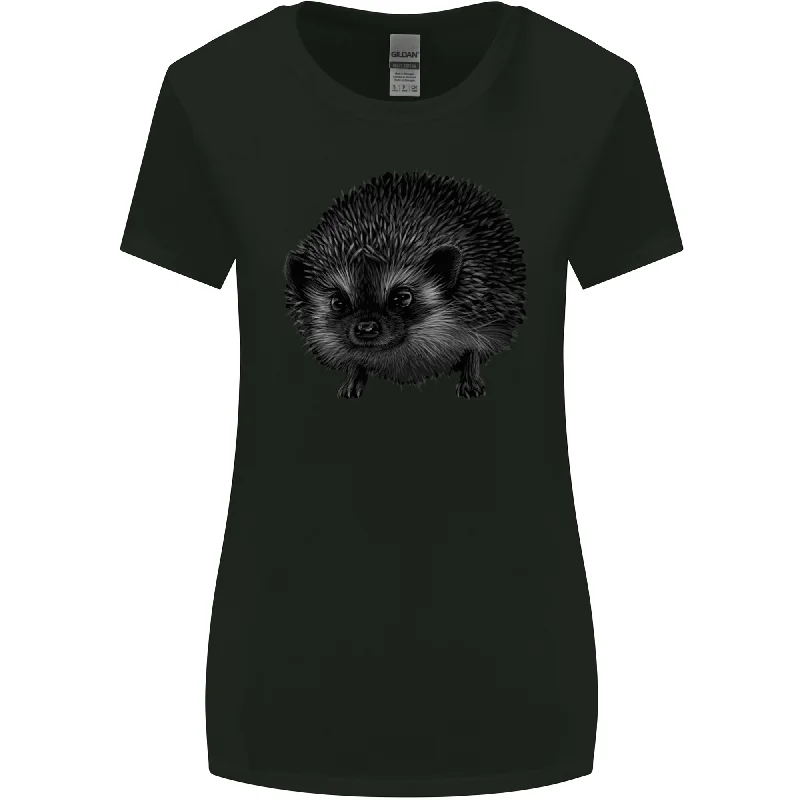 A Hedgehog Drawing Womens Wider Cut T-Shirt Plaid T-Shirt Polka Dot Checkered