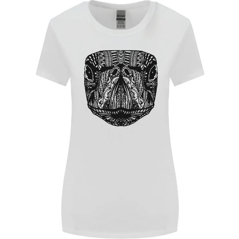 A Mandala Turtle Head Tribal Tortoise Womens Wider Cut T-Shirt Chenille Blend Fleece Blend Nylon Blend