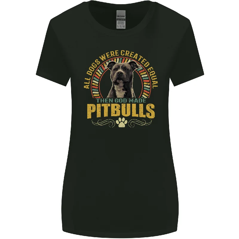 A Pitbull Dog Womens Wider Cut T-Shirt Elegant Classic Vintage