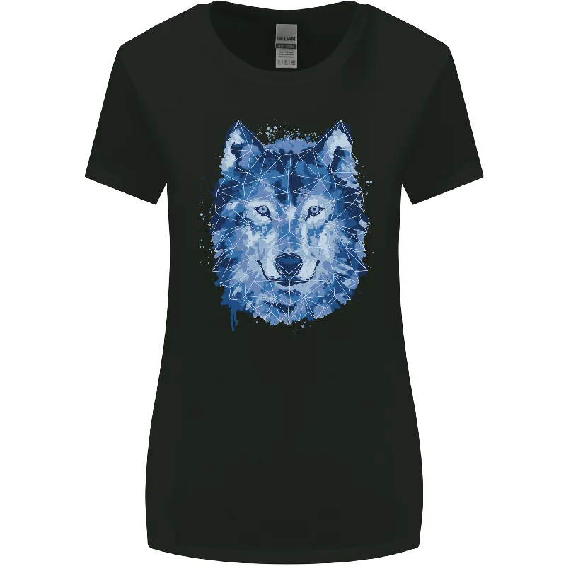 A Polygon Wolf Womens Wider Cut T-Shirt Houndstooth Herringbone Solid