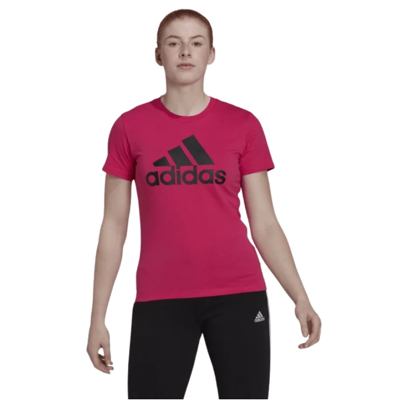 Adidas Womens Sport Magenta T-shirt Mesh Blend Leather Blend Suede Blend