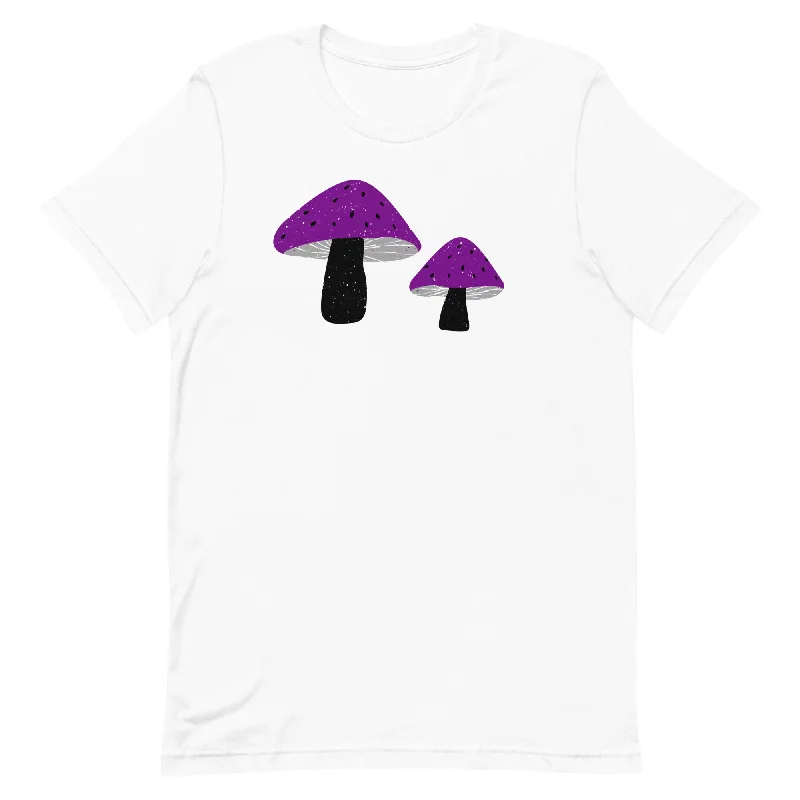 Asexual Pride Mushrooms Unisex t-shirt Handmade Hand-knitted Hand-woven