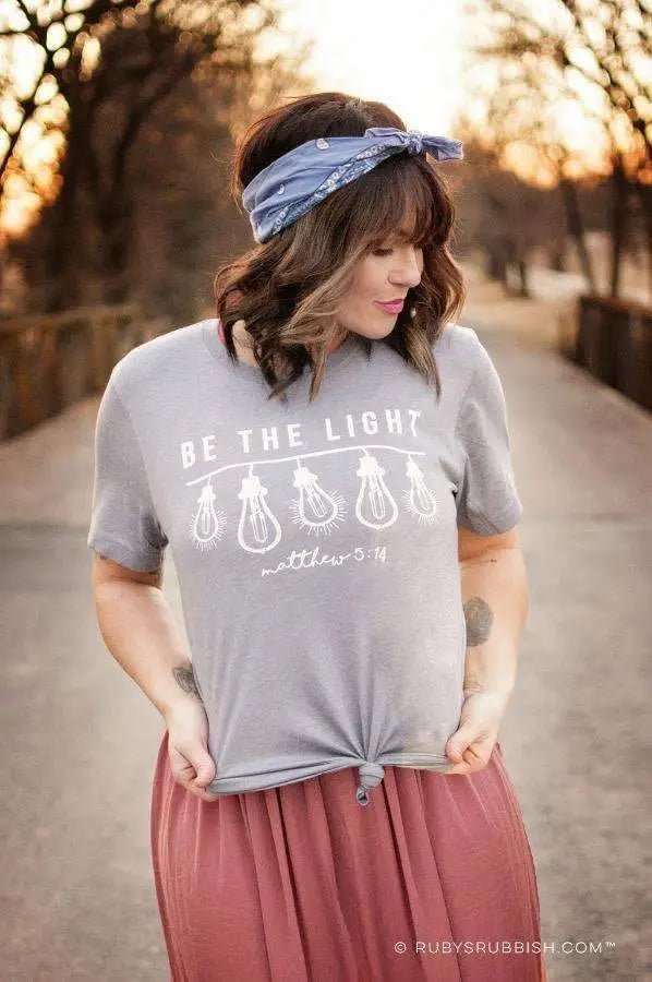 Be the Light | Christian T-Shirt Lace Blend Ribbed Blend Corduroy Blend