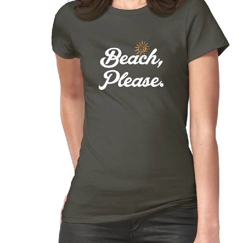 Beach Please - T-Shirt Chenille Blend Fleece Blend Nylon Blend