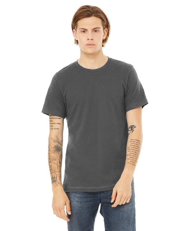Bella+Canvas Unisex T-Shirt | Asphalt Houndstooth Herringbone Solid