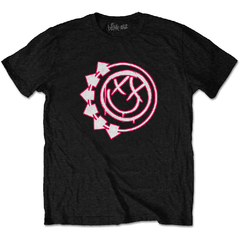 Blink-182 | Official Band T-Shirt | Six Arrow Smile Ribbed T-Shirt High Neck Heavyweight