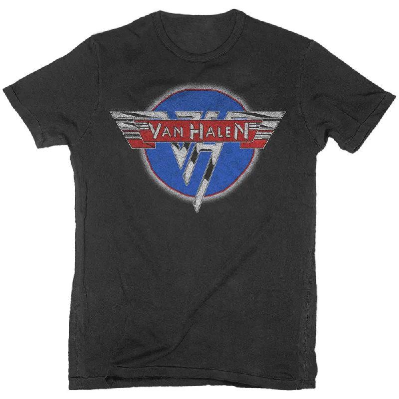 Van Halen | Official Band T-Shirt | Chrome Logo Mesh Blend Leather Blend Suede Blend