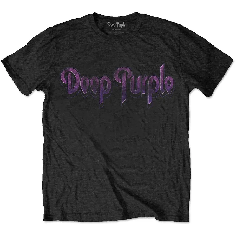 Deep Purple | Official Band T-Shirt | Vintage Logo Plaid T-Shirt Polka Dot Checkered