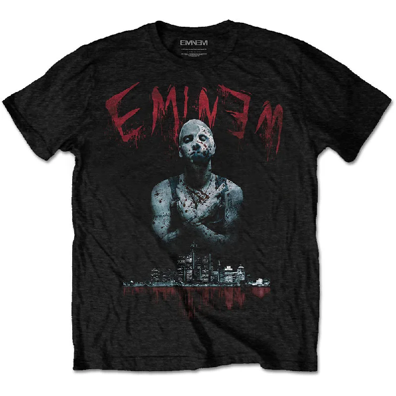 Eminem | Official Band T-Shirt | Bloody Horror Graphic Embroidered Appliqued