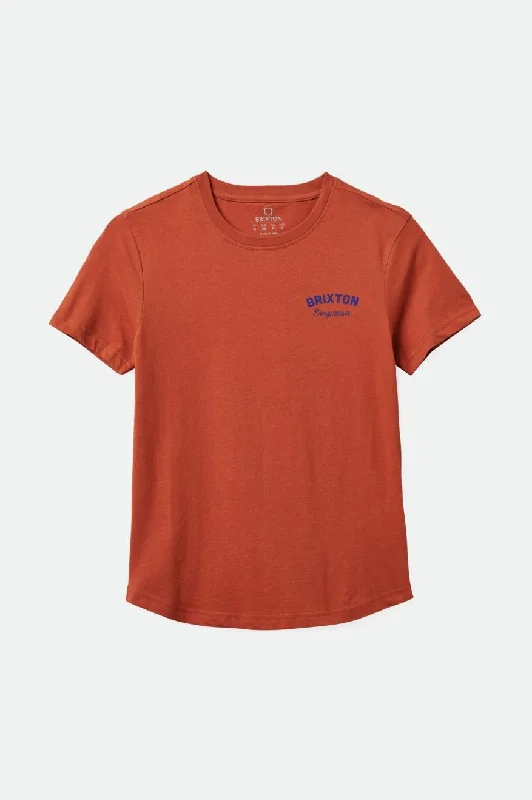 Empresa Fitted Crew Tee - Terracotta Chenille Blend Fleece Blend Nylon Blend