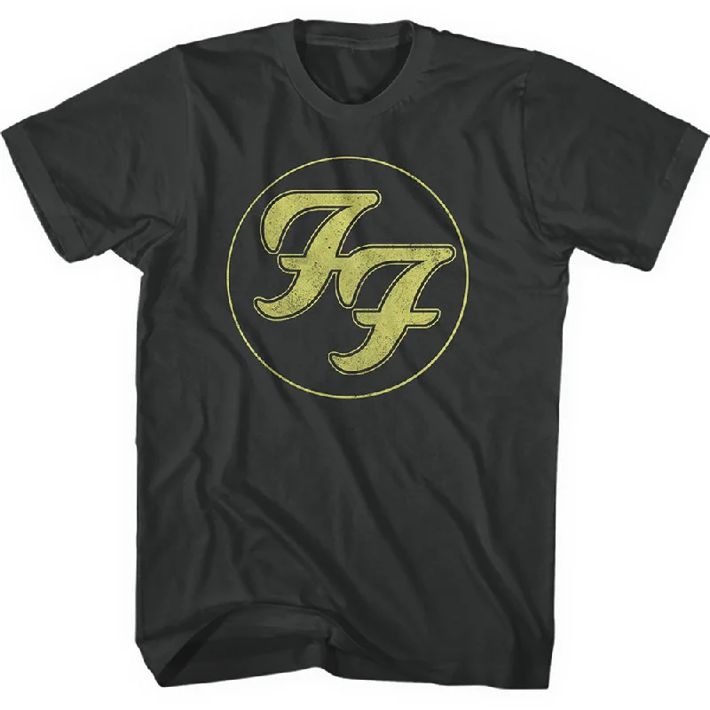 Foo Fighters | Official Band T-Shirt | Gold FF Logo Sequined Glittery Shiny