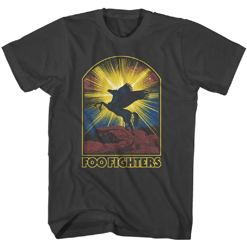 Foo Fighters | Official Band T-Shirt | Pegasus Striped Floral Plaid