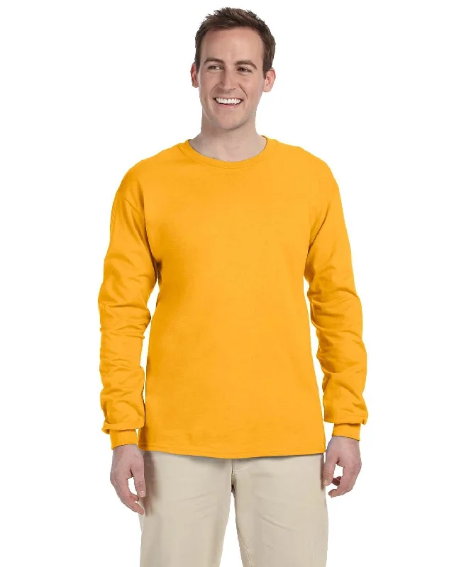 Fruit of the Loom Lightweight Long Sleeve T-Shirt | Gold Satin Blend Silk Blend Wool Blend Fruit of the Loom Lightweight Long Sleeve T-Shirt | Gold Satin Blend Silk Blend Wool Blend