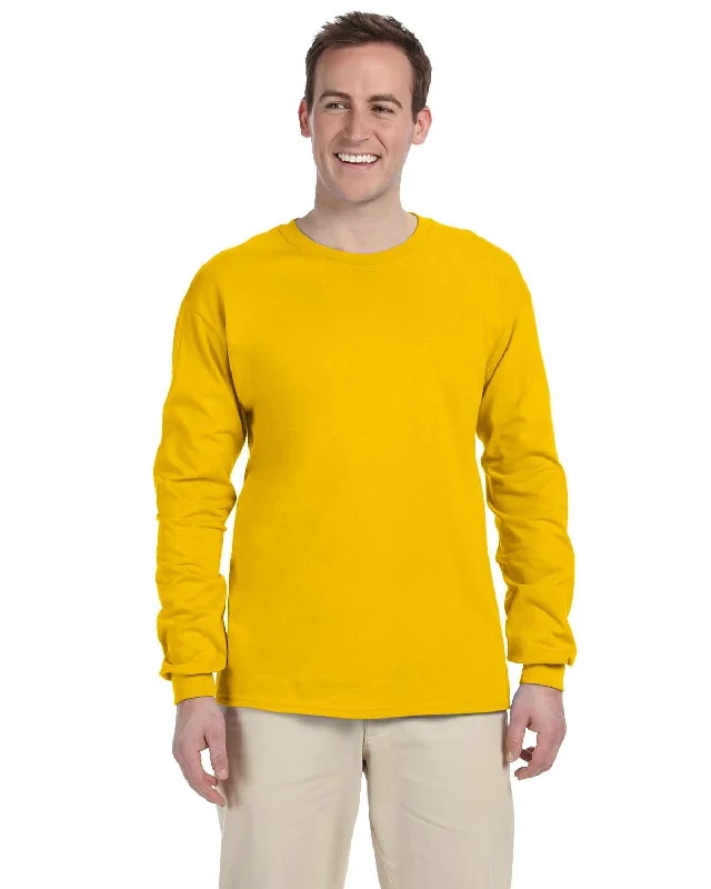 Gildan Ultra Cotton Heavyweight Long Sleeve T-Shirt | Gold Elasticated Padded Insulated Gildan Ultra Cotton Heavyweight Long Sleeve T-Shirt | Gold Elasticated Padded Insulated