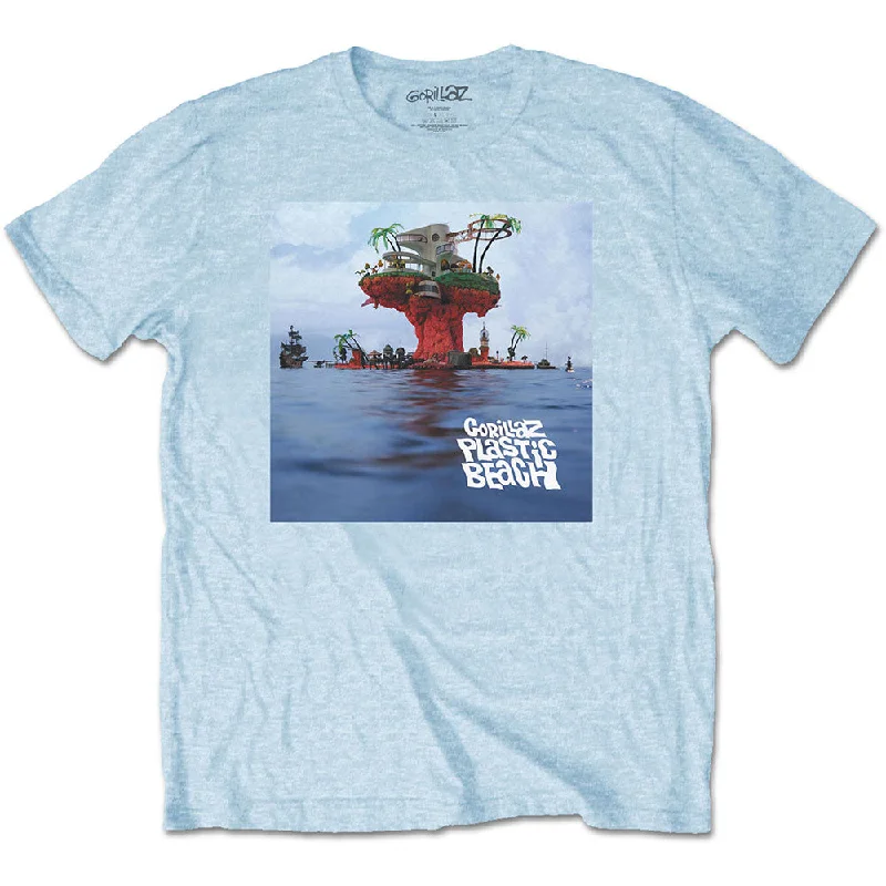 Gorillaz | Official Band T-Shirt | Plastic Beach Chenille Fabric Brocade Fabric Lace Fabric