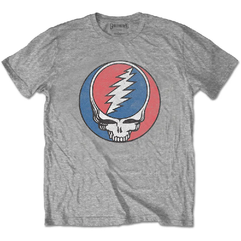 Grateful Dead | Official Band T-Shirt | Steal Your Face Classic Cashmere Blend Cotton Blend Poly Blend