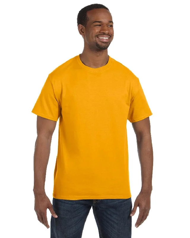 Jerzees Heavyweight 50/50 T-Shirt | Gold Print Jacquard Patchwork