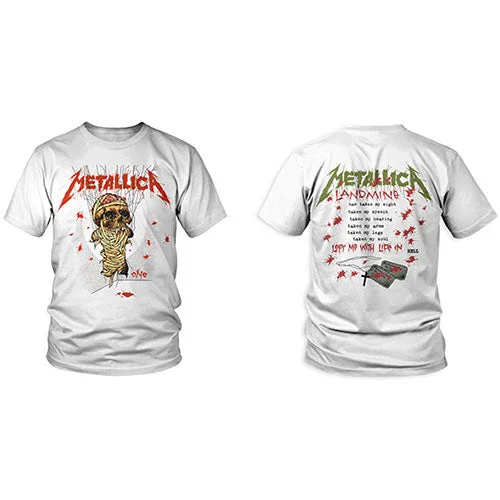 Metallica | Official Band T-Shirt | One Landmine (Back Print) Welt Pockets Slit Pockets Flap Pockets