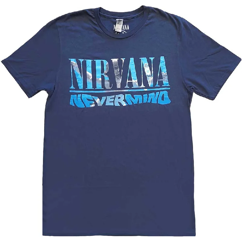 Nirvana | Official Band T-Shirt | Nevermind (Back Print) Graphic Embroidered Appliqued