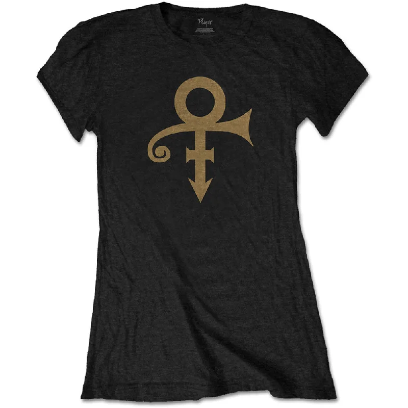 Prince Ladies T-Shirt: Symbol Chenille Blend Fleece Blend Nylon Blend