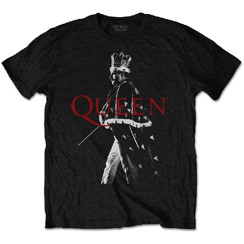 Queen | Official Band T-Shirt | Freddie Crown Elegant Classic Vintage