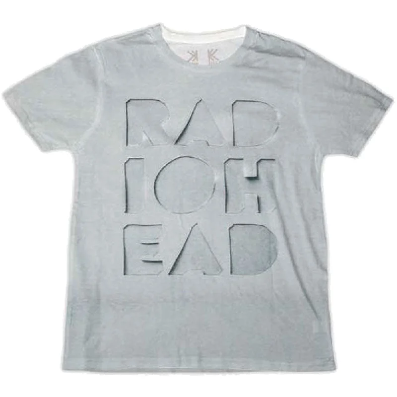 Radiohead | Official Band T-shirt | Note Pad (Cut-Out) Oversized T-Shirt Spandex breathable