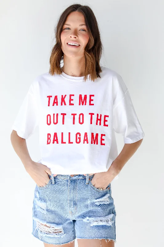 Take Me Out To The Ballgame Graphic Tee Fashionable Trendy Casual