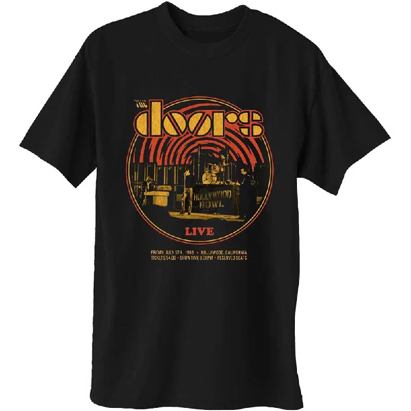 The Doors | Official Band T-Shirt | 68 Retro Circle Front Pockets Side Pockets Patch Pockets