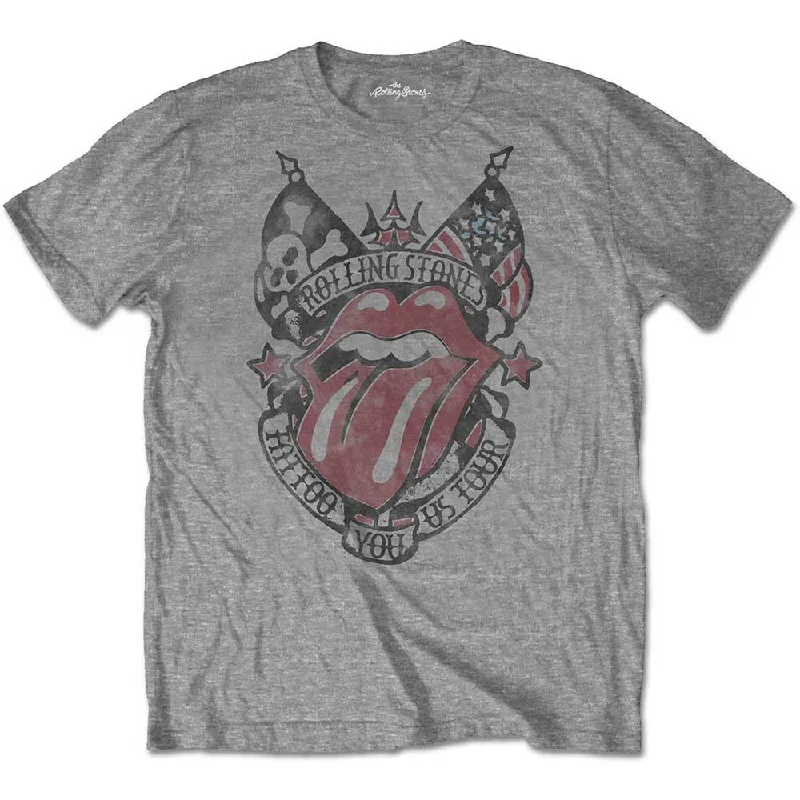 The Rolling Stones | Official Band T-Shirt | Tattoo You US Tour (Soft-Hand Inks) Silk Blend Satin Velvet