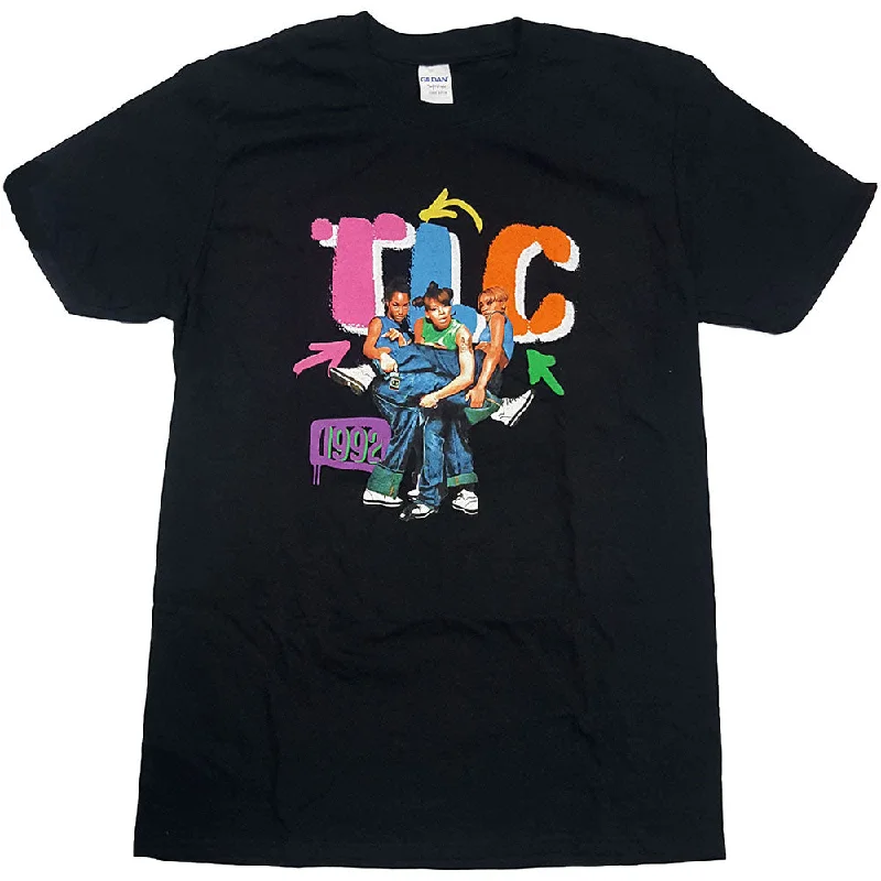 TLC | Official Band T-Shirt | Kicking Group Collared Crew Neck Turtle Neck