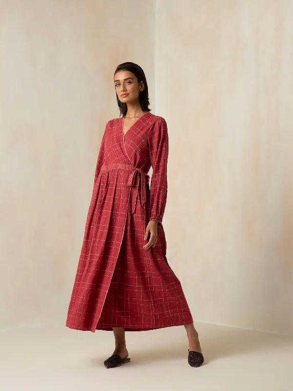 Redwood Wrap Maxi Dress Fashionable Button-Down Maxi Dress