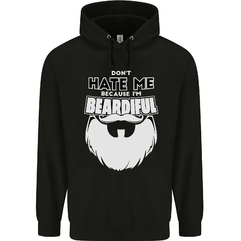 Beardiful Funny Beard Mens 80% Cotton Hoodie Hoodie with Longline Fit Extended Stylish