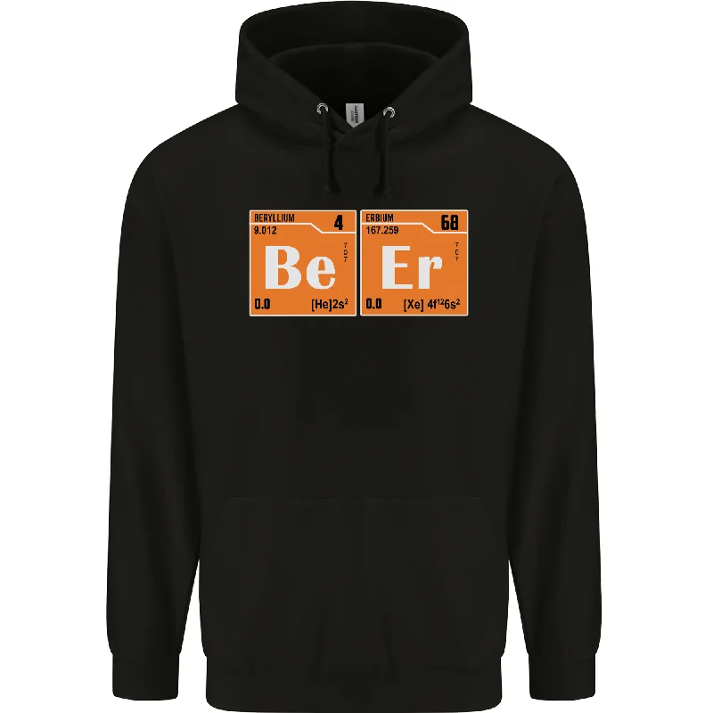 Beer Periodic Table Chemistry Geek Funny Mens 80% Cotton Hoodie Hoodie with Hem Raw Edge Edgy Unfinished