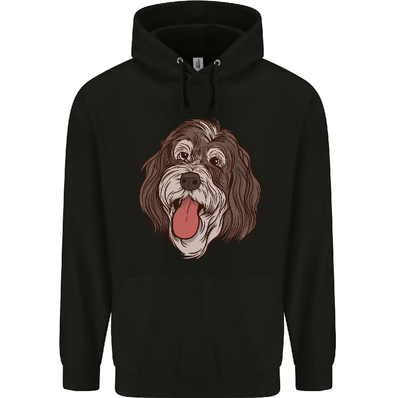 Bernedoodle Dog Mens 80% Cotton Hoodie Hoodie with Gradient Ombre Colorful