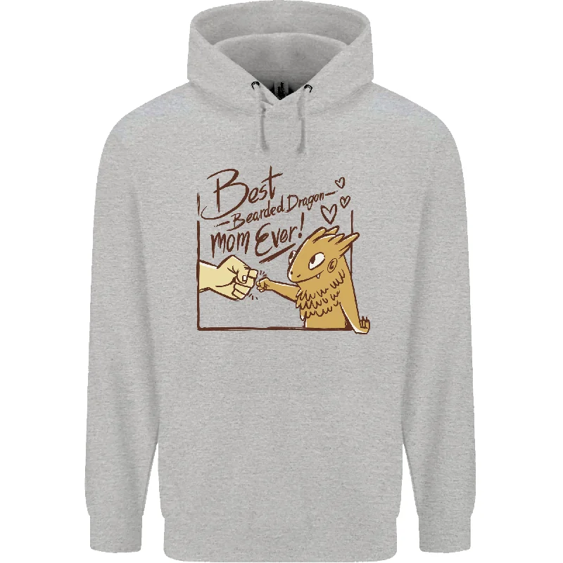 Best Bearded Dragon Mom Ever Mens 80% Cotton Hoodie Hoodie with Full-Zip Functional Layering