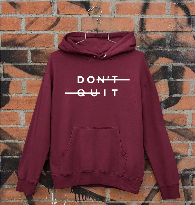 Don't Quit Unisex Hoodie for Men/Women Hoodie with Turtle Neck Cozy Winter