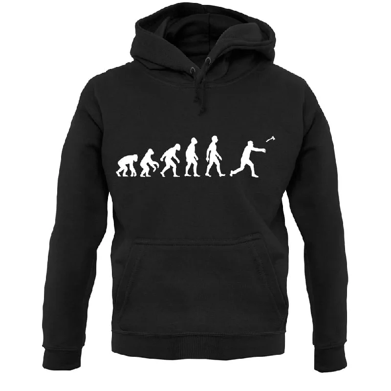 Evolution of Man Axe Throwing Unisex Hoodie Hoodie with Camouflage Military Edgy