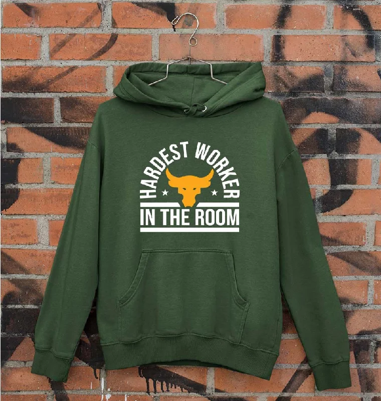 Hardest Worker In the Room Gym Unisex Hoodie for Men/Women Hoodie with Crew Neck Simple Timeless