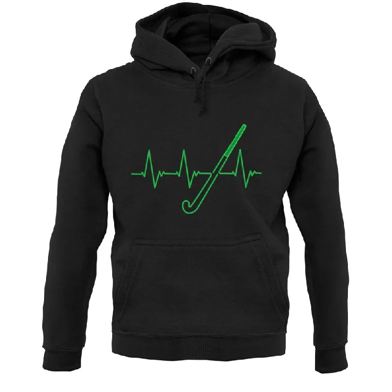 Hockey Heartbeat Unisex Hoodie Hoodie with Hem Drawcord Adjustable Customizable