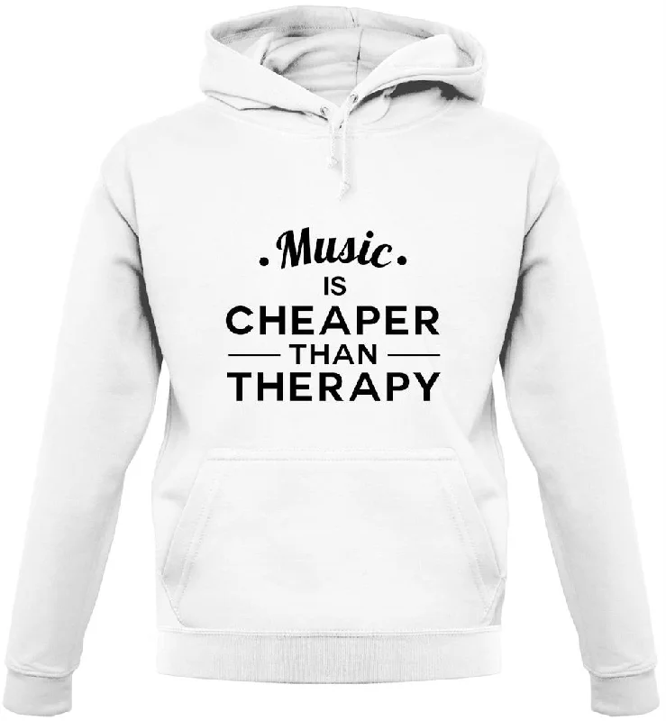 Music Is Cheaper Than Therapy Unisex Hoodie Hoodie with Pastel Soft Subtle