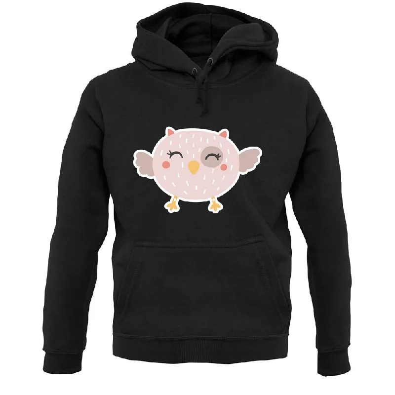 Smiley Face Baby Owl Unisex Hoodie Hoodie Jacket Zipper Layering