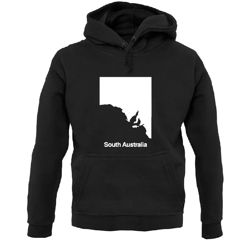 South Australia Silhouette Unisex Hoodie Hoodie with Longline Fit Extended Stylish